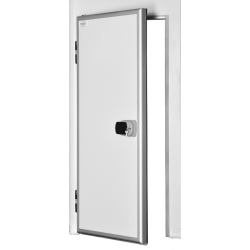 Ușă frigorifică pivotantă tip ''ALUDOOR'' PV100 cu prag